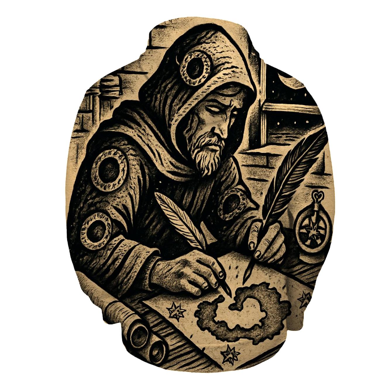 Astral Ouroboros Tattoo Cartographer graphic hoodies