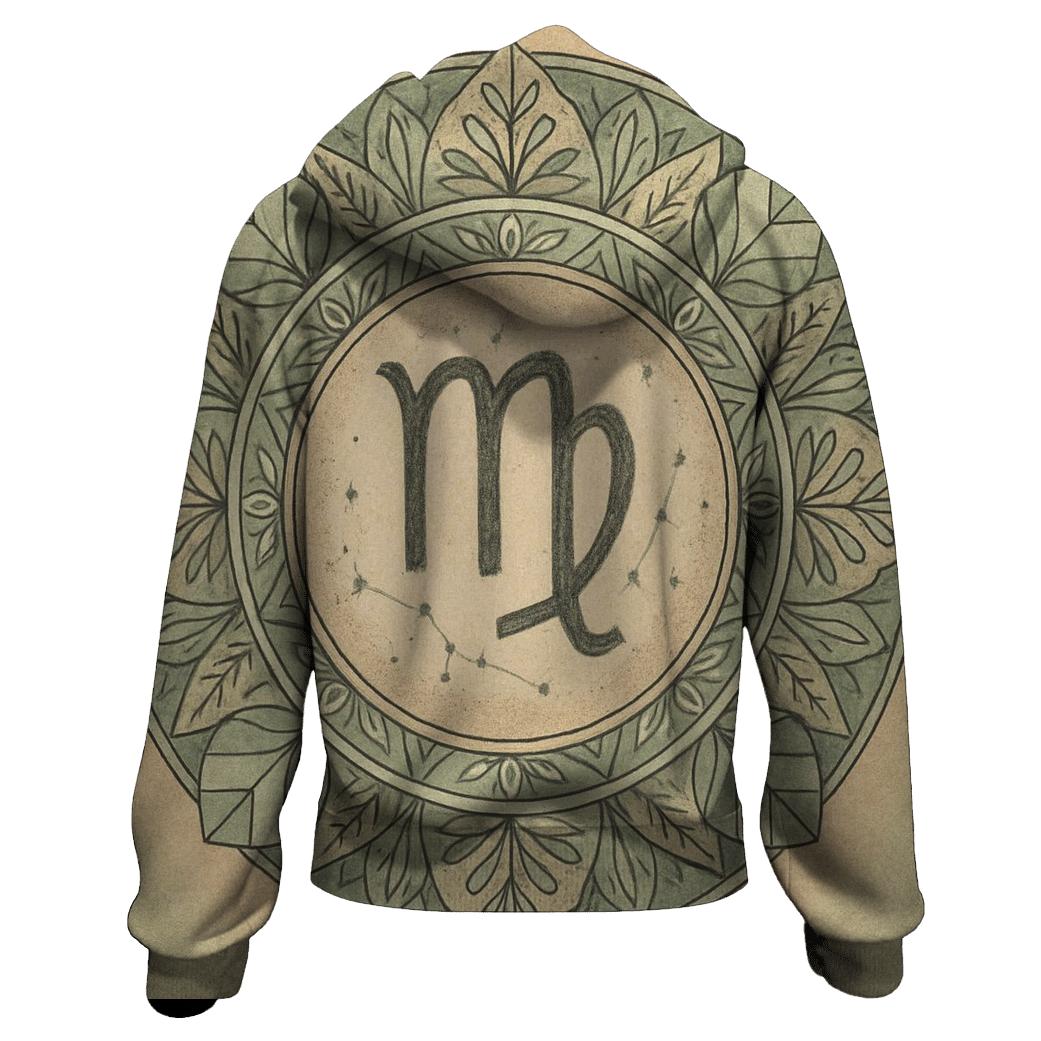 Virgo Earth Mandala Pattern hoodie designs