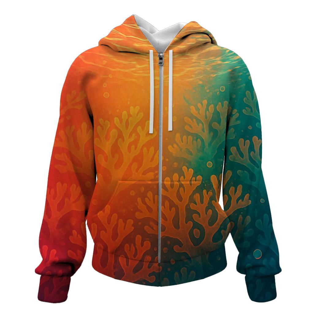 Coral Reef Glow graphic hoodies