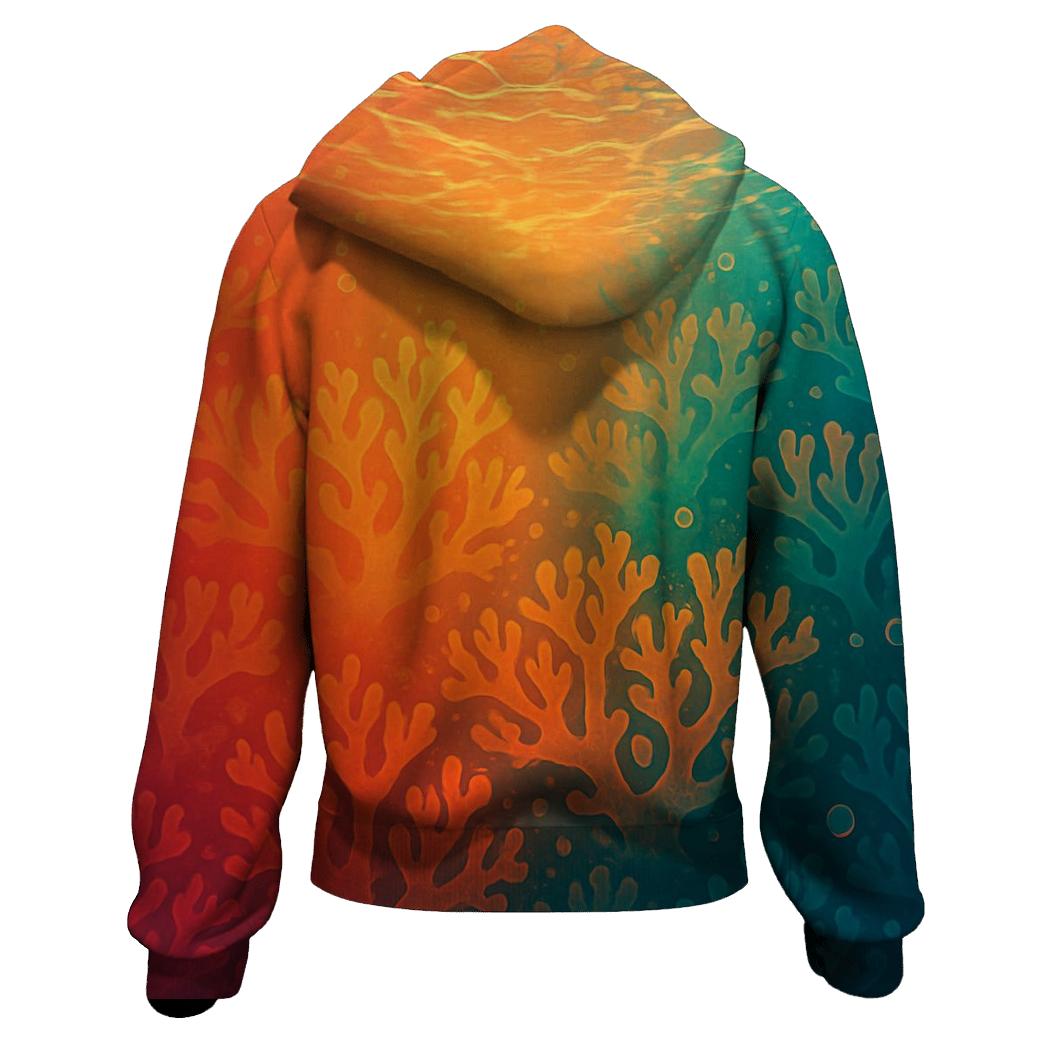 Coral Reef Glow graphic hoodies