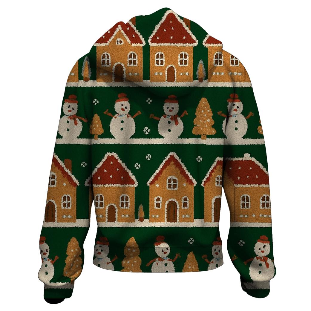 Gingerbread Village Parade Design premium hoodies
