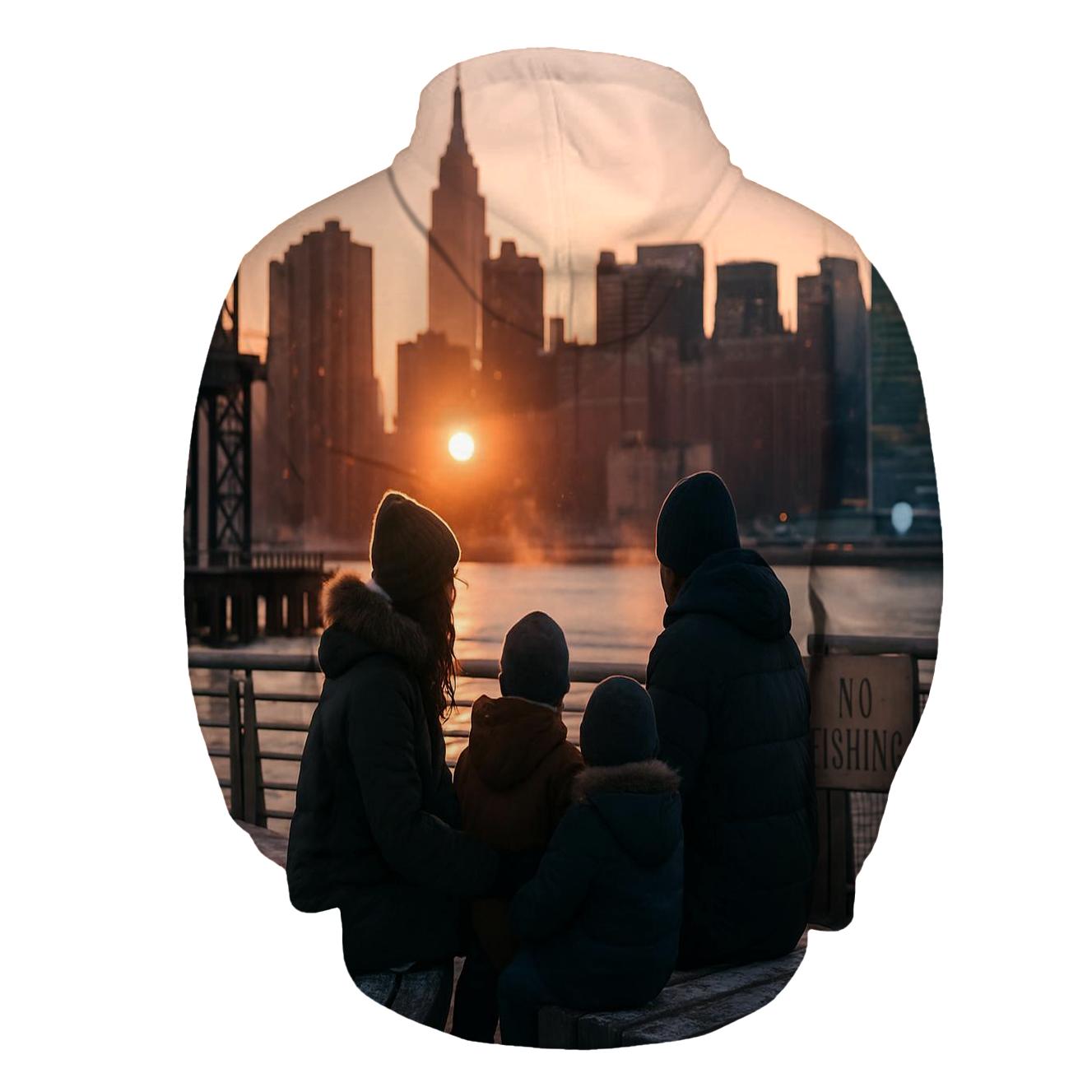 Winter Sunset From Gantry Plaza State Park heavyweight hoodies