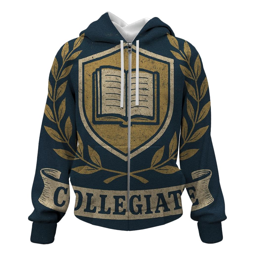 Faded College Crest Emblem pullover hoodies