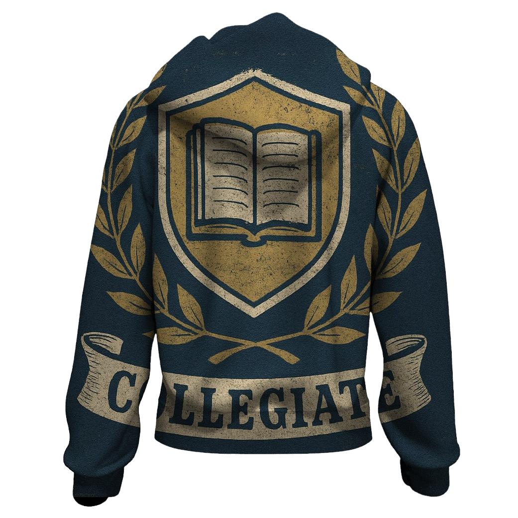 Faded College Crest Emblem pullover hoodies