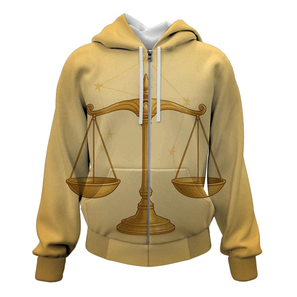 Libra Golden Scales Balance custom hoodies