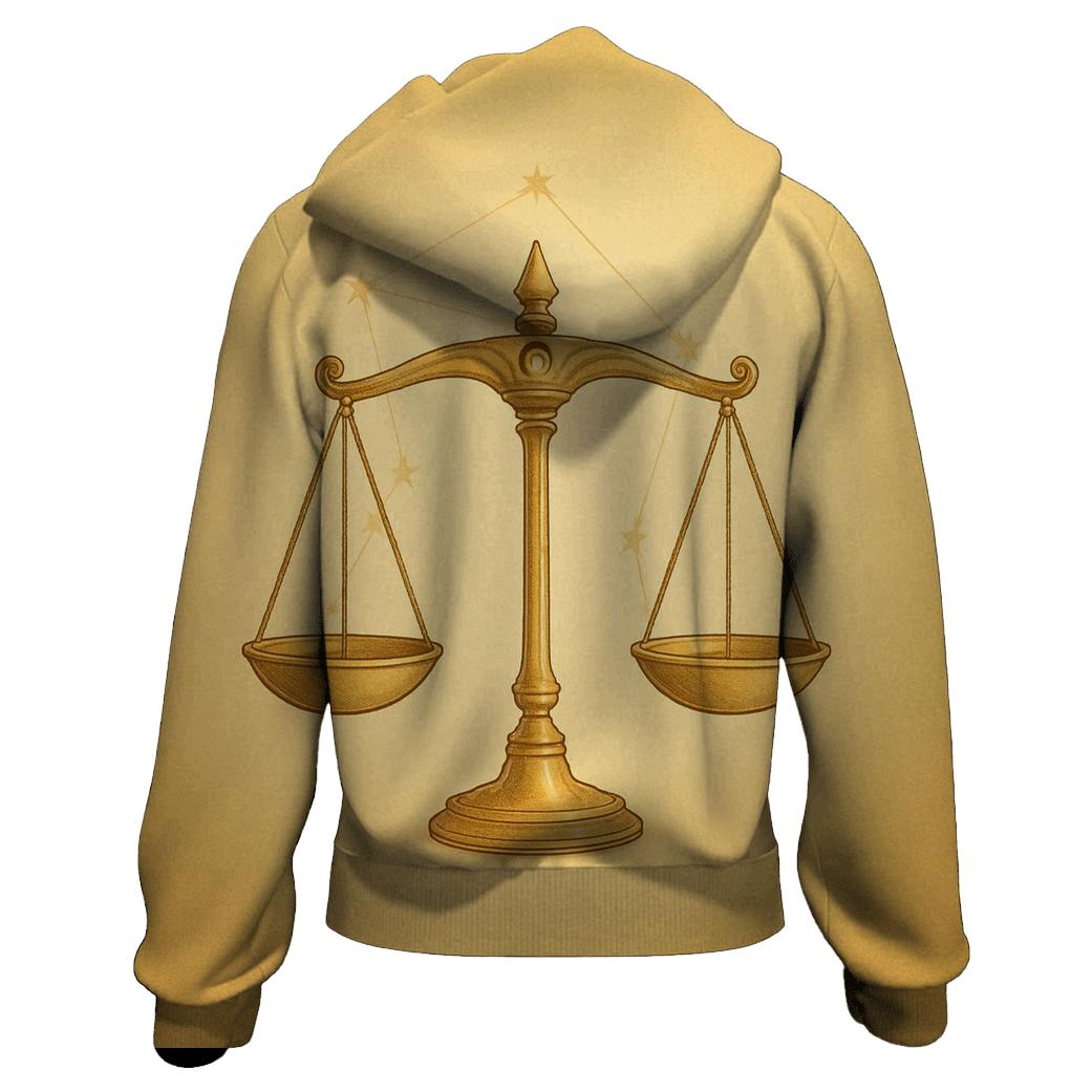 Libra Golden Scales Balance custom hoodies
