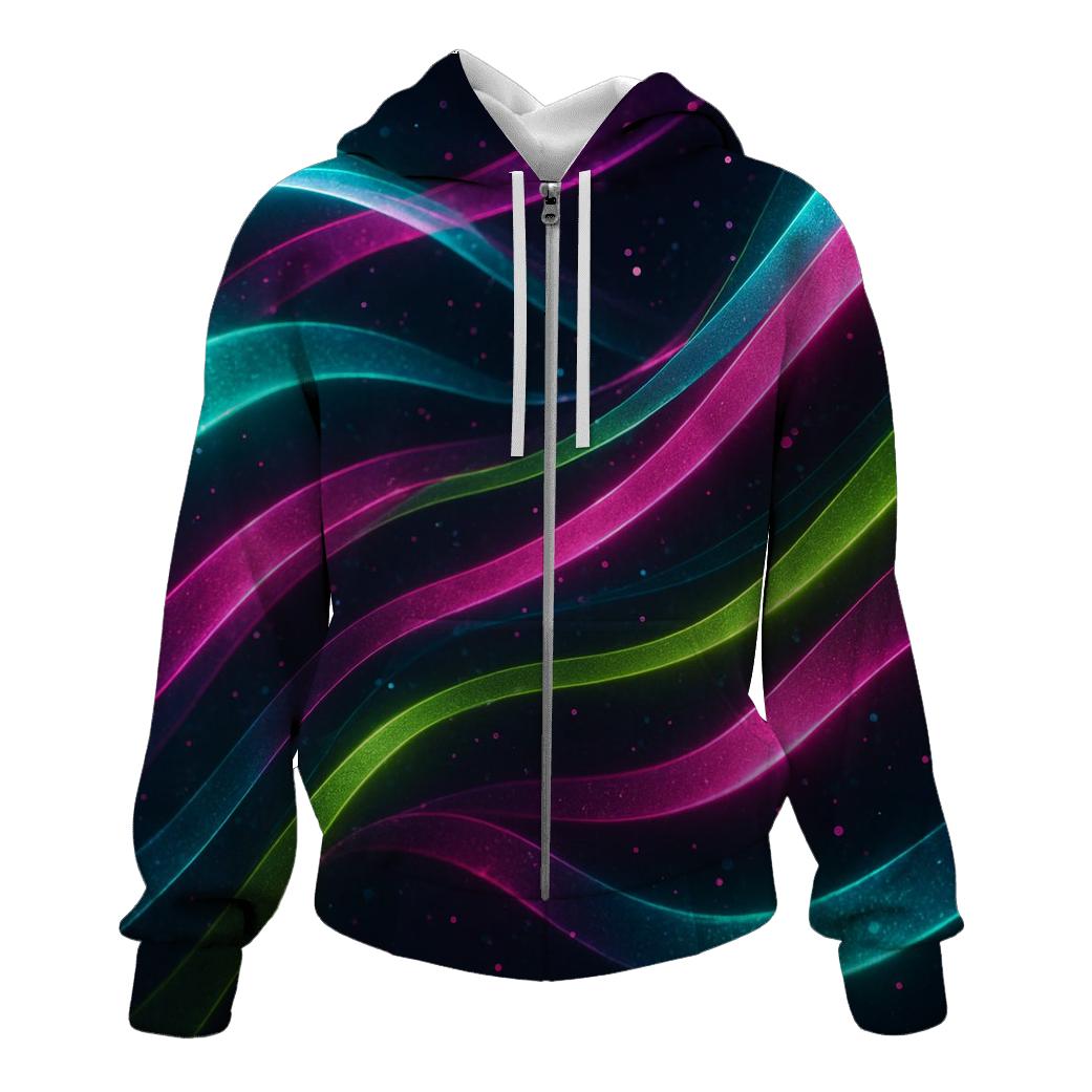 Electric Aurora Veil graphic hoodies