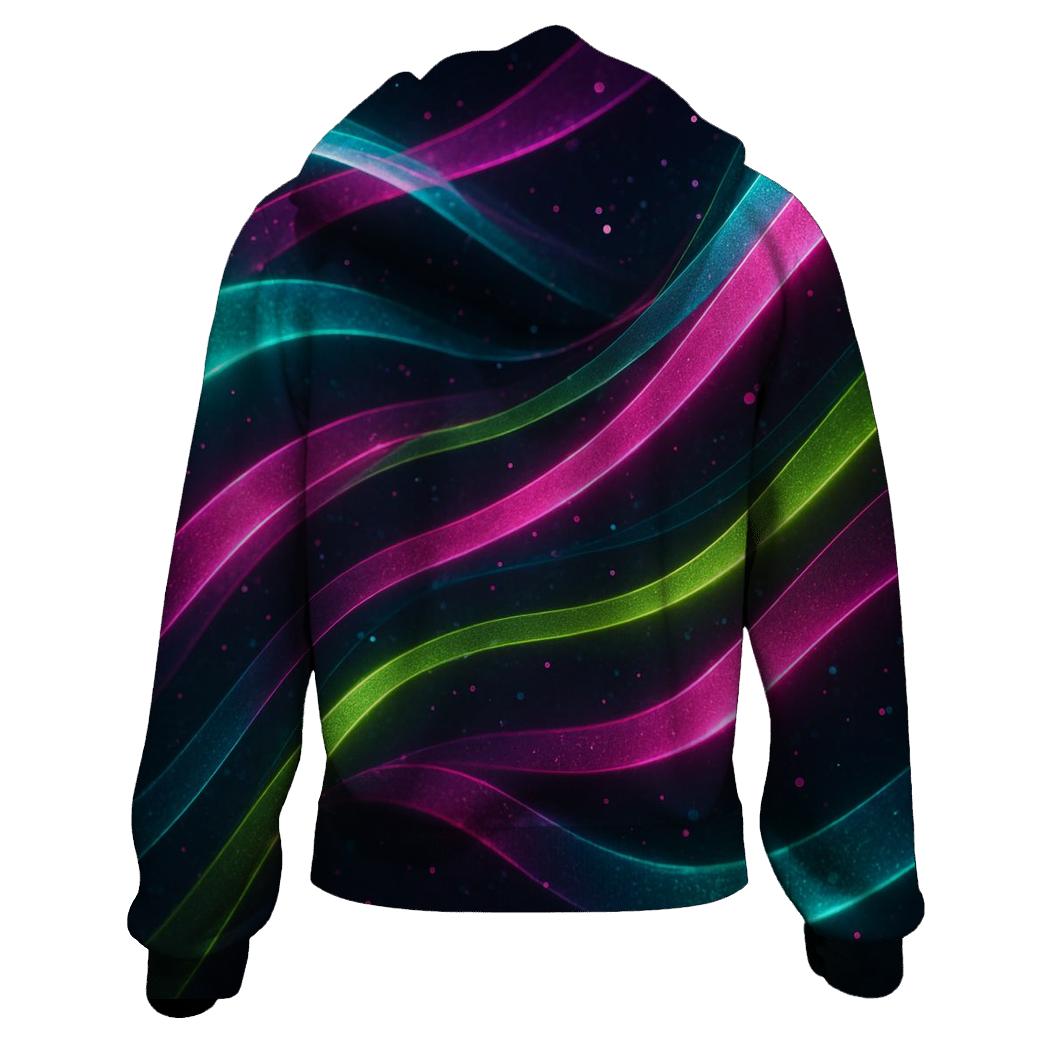 Electric Aurora Veil graphic hoodies