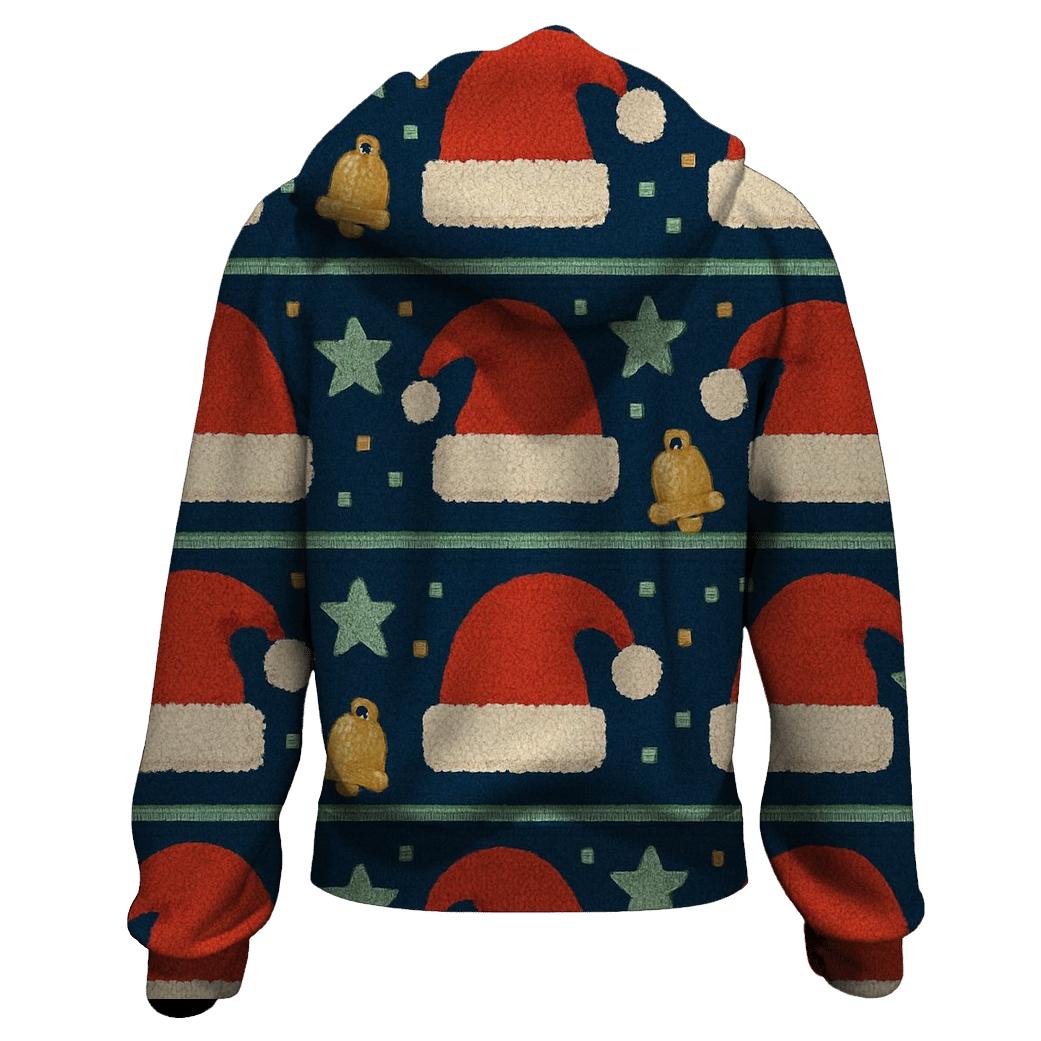 Santa Hat Scatter Bands Design lightweight hoodies