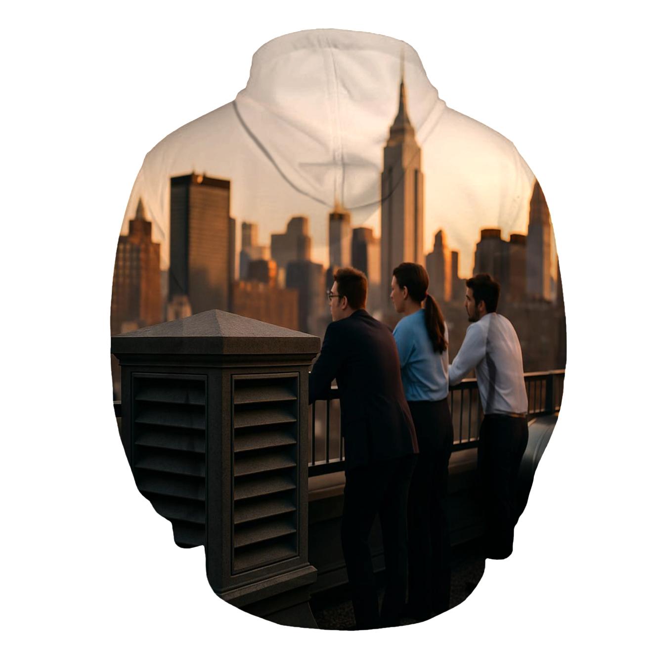 Subway Vent Rooftop Sunset Contrast premium hoodies