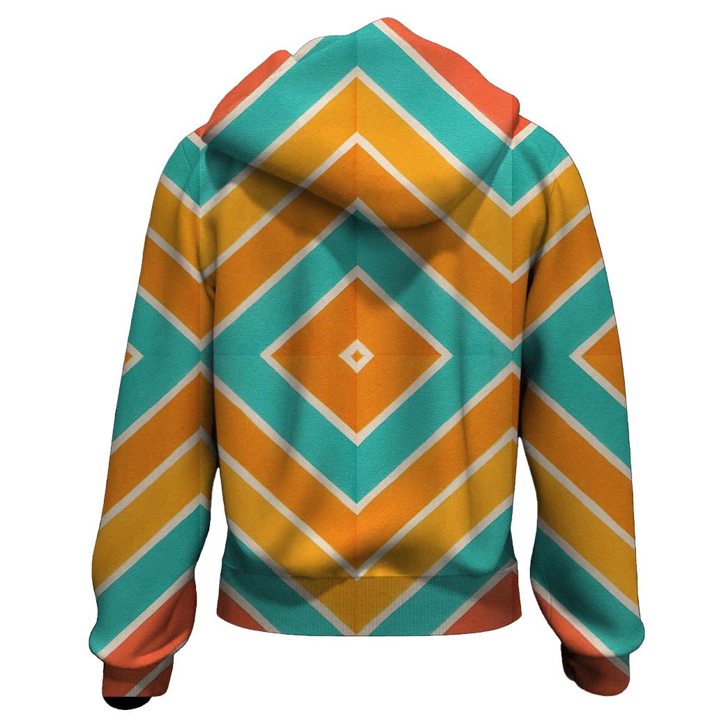 Chevron Accordion embroidered hoodies