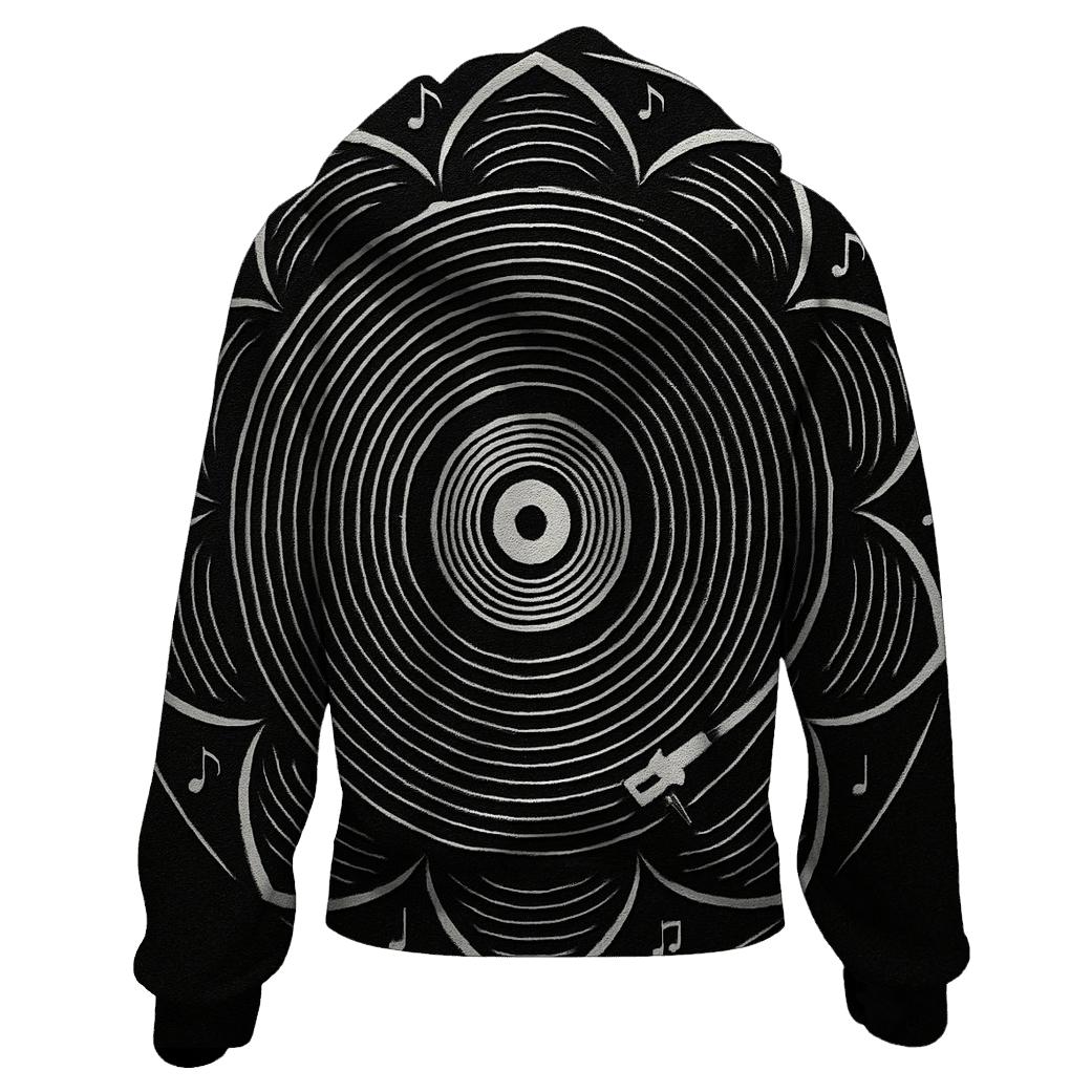 Vinyl Spiral Mandala hoodie designs