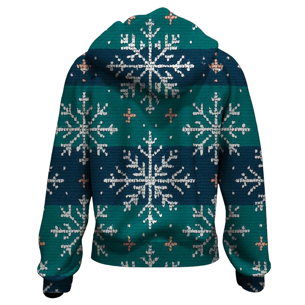 Snowflake Brickwork Mosaic Design designer hoodies