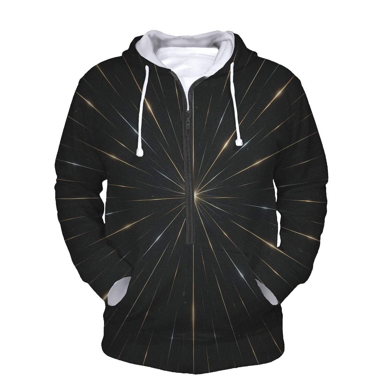 Meteor Trail Radiant Grid embroidered hoodies
