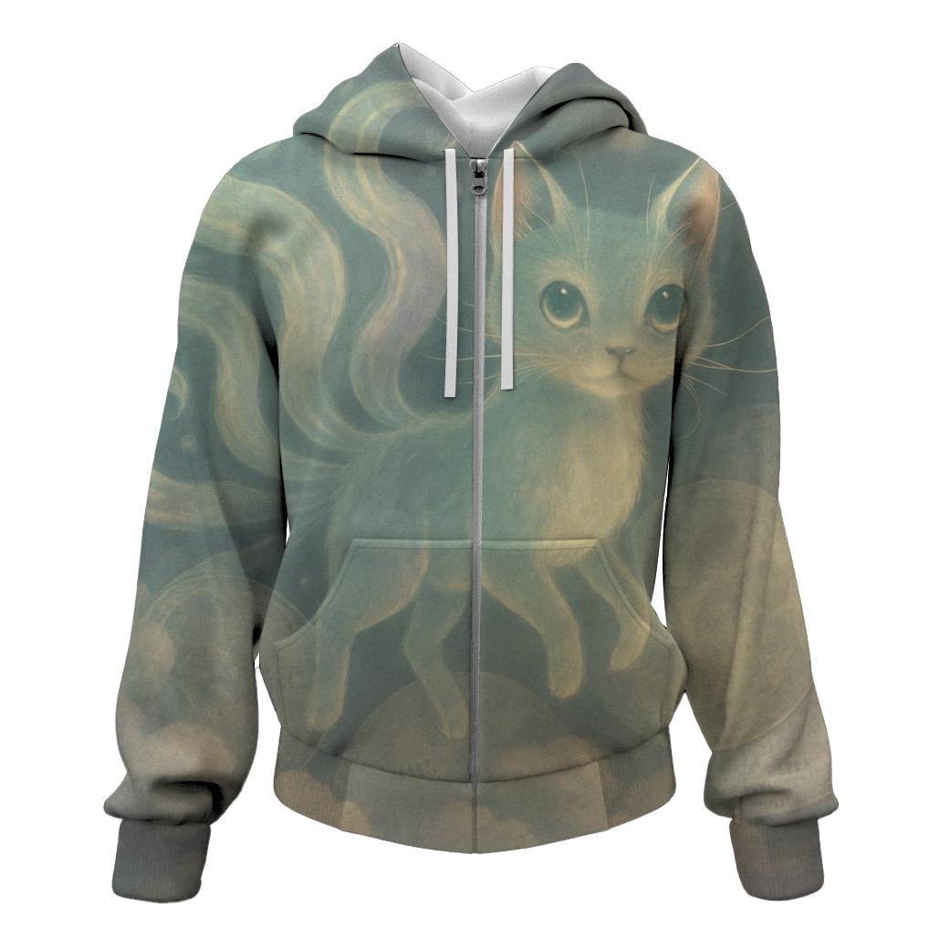 Surreal Dreamscape Cat designer hoodies