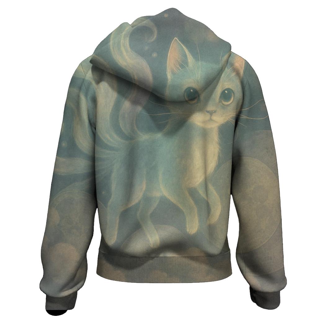 Surreal Dreamscape Cat designer hoodies