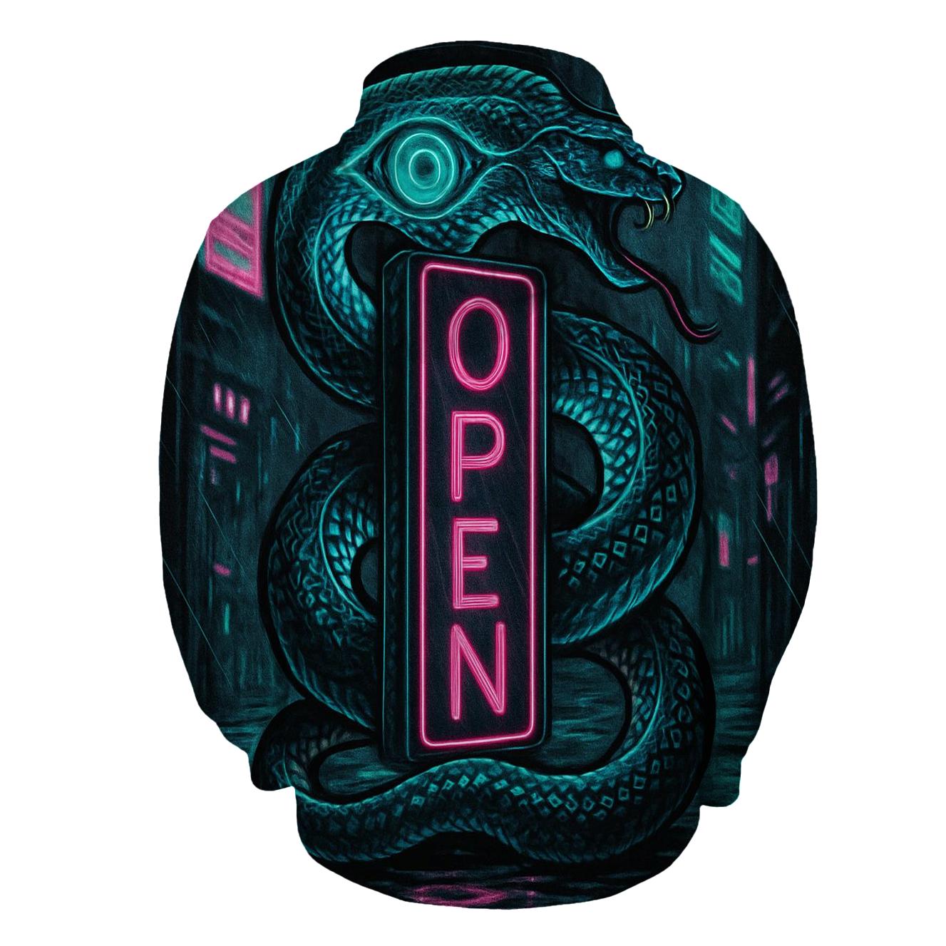 Neon Alley Ouroboros Sentinel embroidered hoodies
