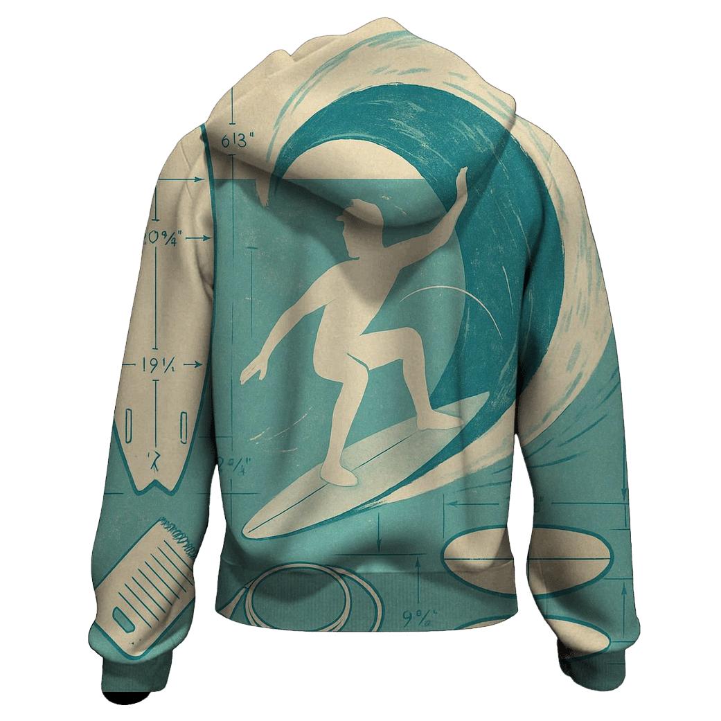 Seaside Surf Blueprint lightweight hoodies