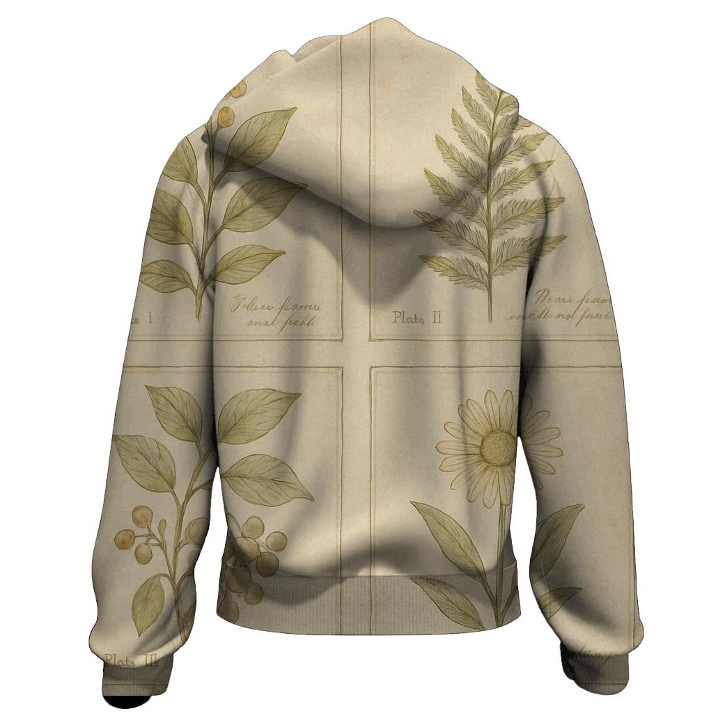 Weathered Botanical Illustration Set pullover hoodies