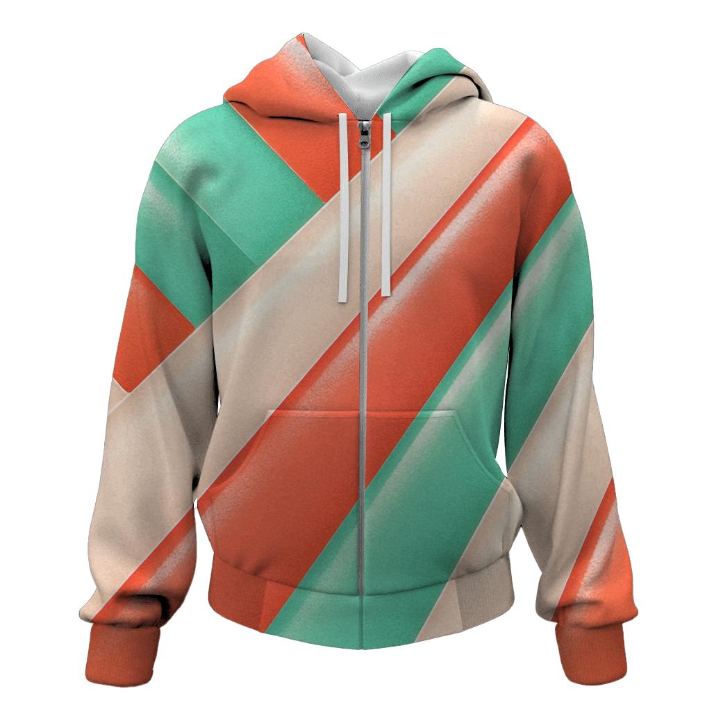Candy Stripe Sweep heavyweight hoodies