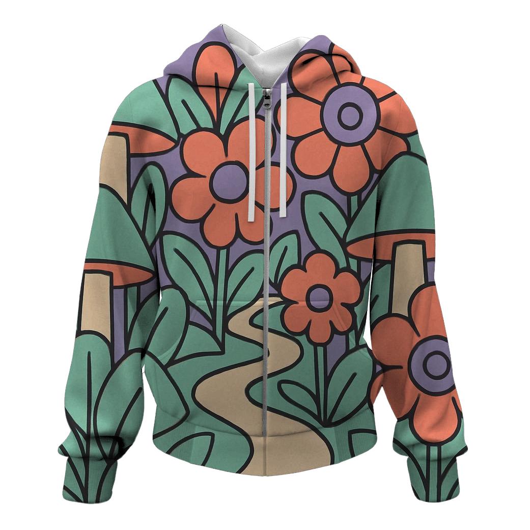 Psychedelic Garden Path hoodie styles