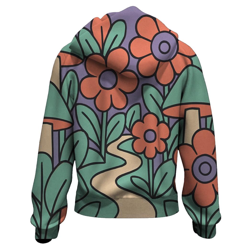 Psychedelic Garden Path hoodie styles