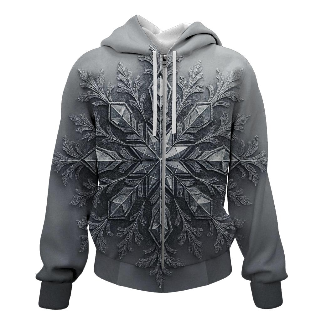 Frost Crystal Emblem graphic hoodies