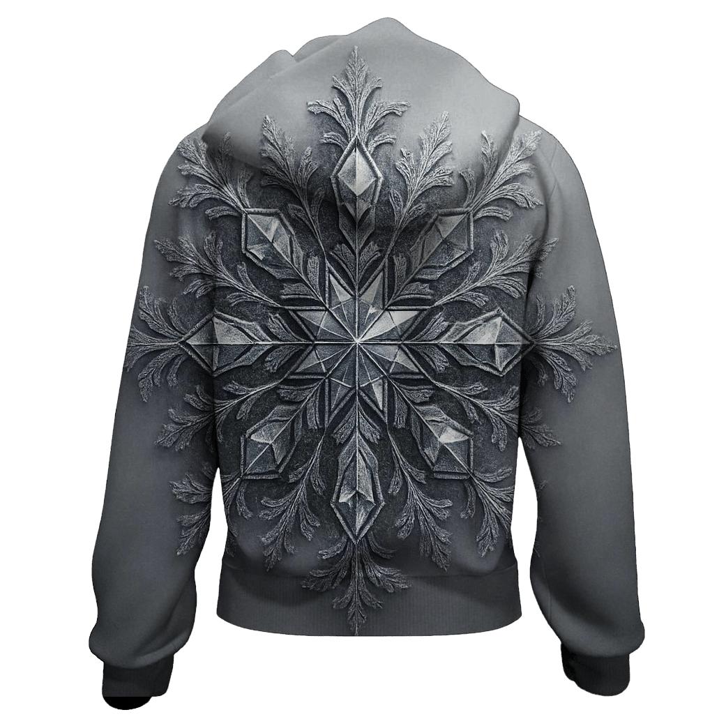 Frost Crystal Emblem graphic hoodies