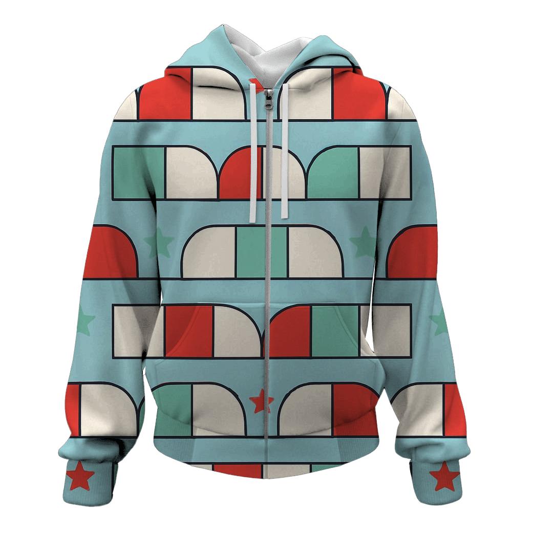 Geometric Candy Stripe Chorus hoodies fashion