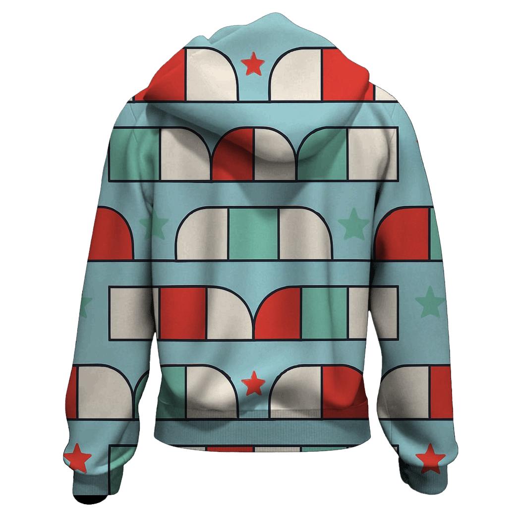 Geometric Candy Stripe Chorus hoodies fashion