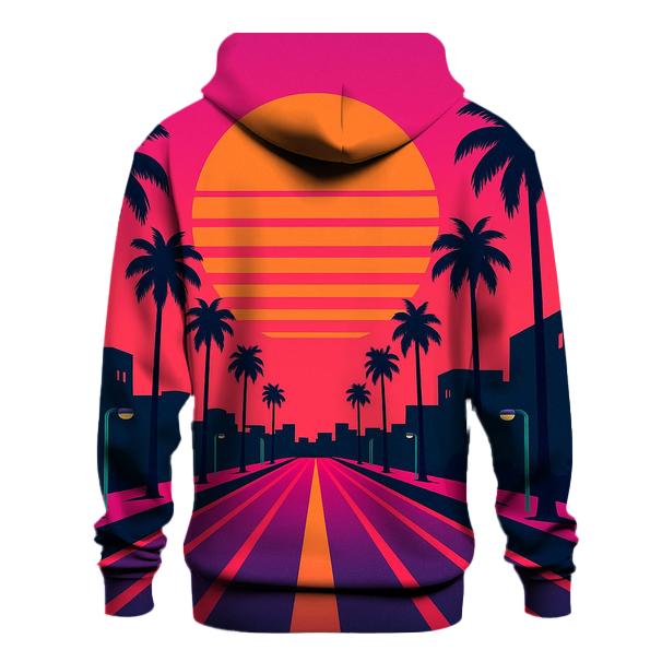 Neon Sunset Boulevard custom hoodies