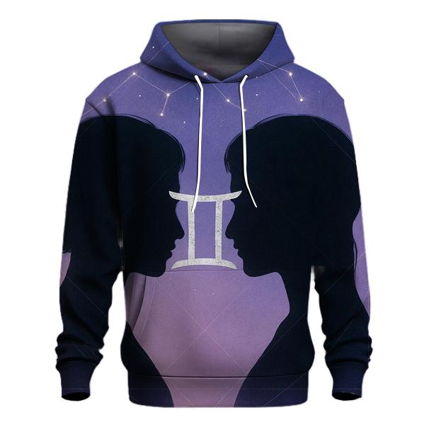 Luminous Gemini Twin Portrait hoodie designs