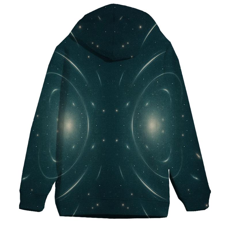 Gravitational-Lens Arc Field embroidered hoodies