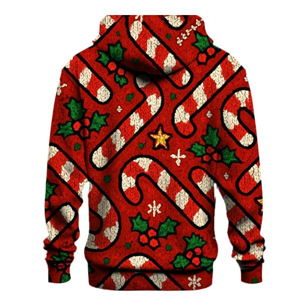 Kitschy Candy Cane Herringbone Design pullover hoodies