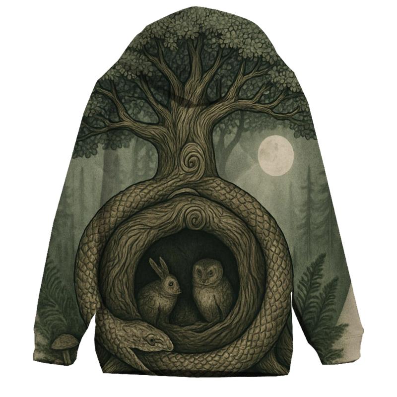 Forest Spiral Ouroboros Grove heavyweight hoodies