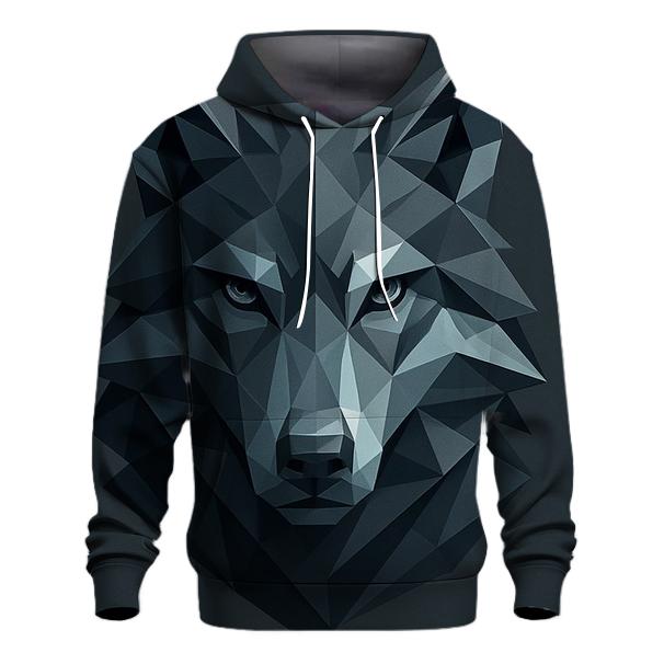 Abstract Geometric Wolf hoodie trends