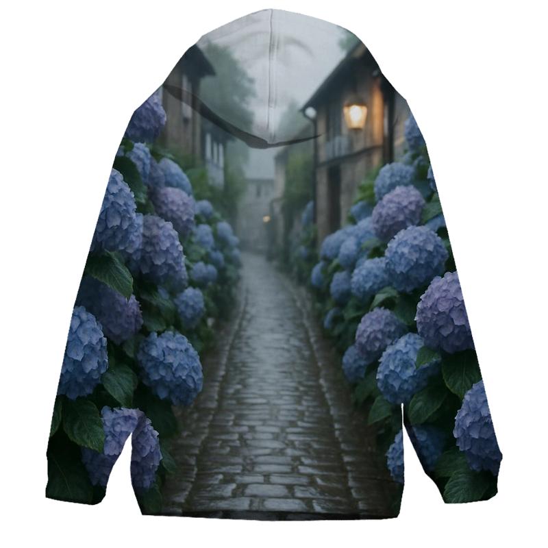 Hydrangea Alley After Village Rain hoodie designs
