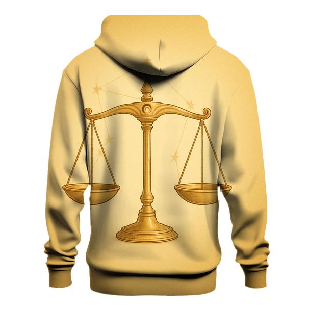 Libra Golden Scales Balance printed hoodies