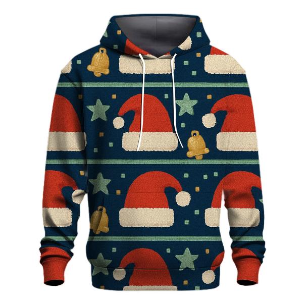 Santa Hat Scatter Bands Design heavyweight hoodies