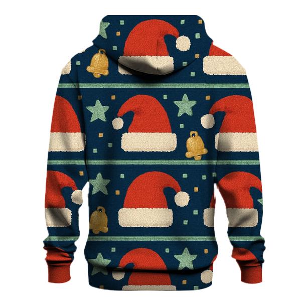 Santa Hat Scatter Bands Design heavyweight hoodies
