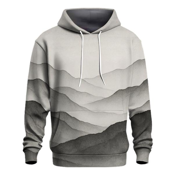 Monochrome Mountain Range lightweight hoodies