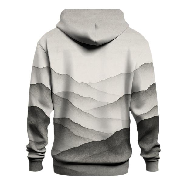Monochrome Mountain Range lightweight hoodies