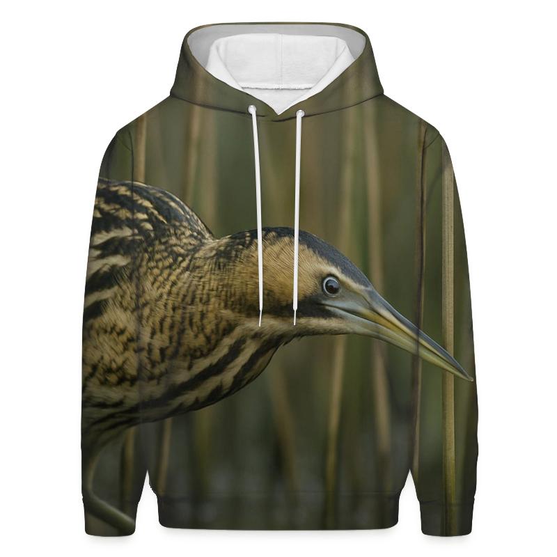 Marsh Edge Bittern Hunt printed hoodies
