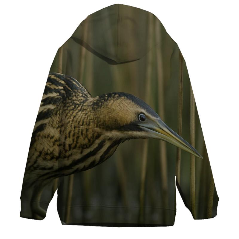 Marsh Edge Bittern Hunt printed hoodies