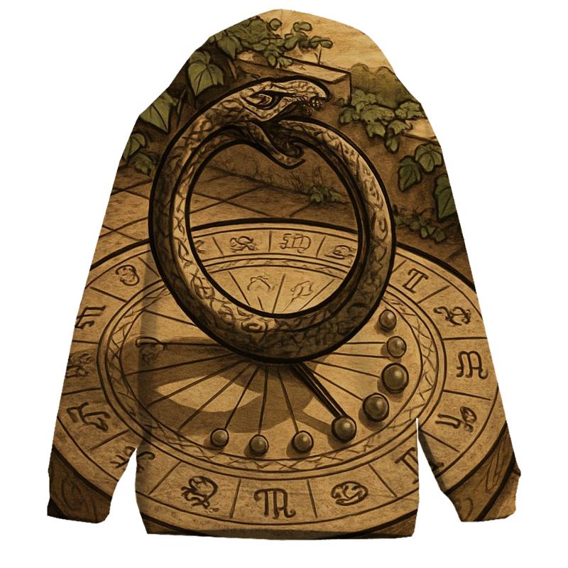 Timekeeper Serpent Sundial lightweight hoodies