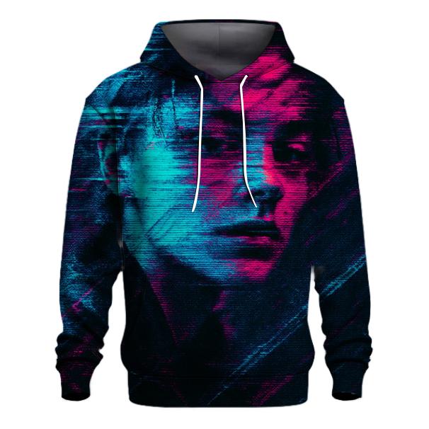 Digital Glitch Portrait hoodie styles