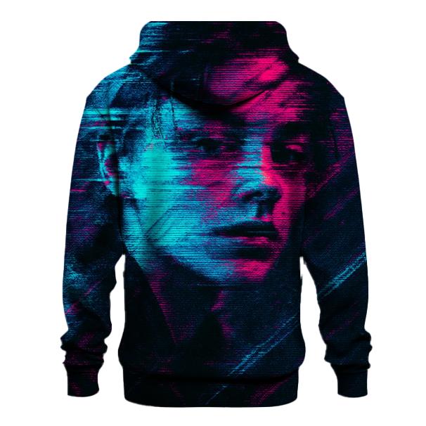 Digital Glitch Portrait hoodie styles