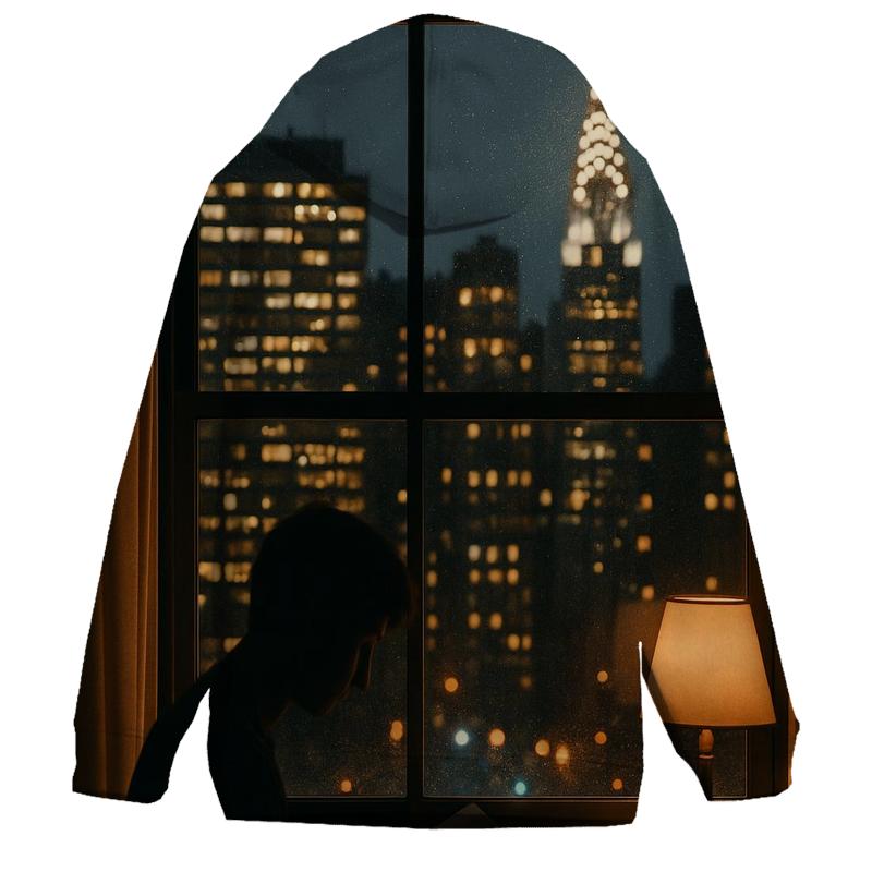 Nighttime Window Patterns From A Midtown Apartment hoodie trends