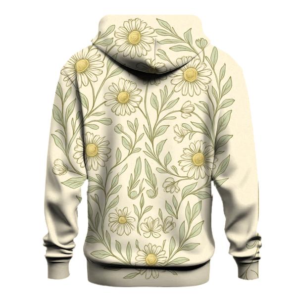 Floral Skull Chamomile pullover hoodies