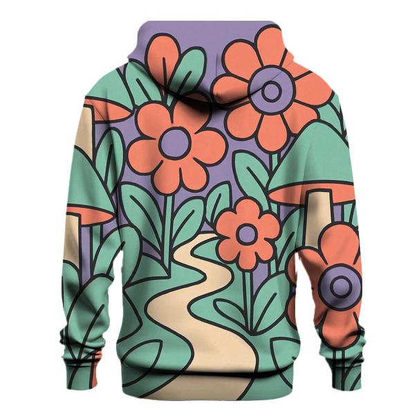 Psychedelic Garden Path designer hoodies